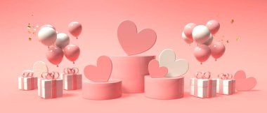 Kalp hediye kutuları - Takdir ve aşk teması