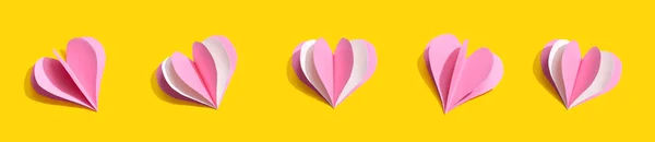 Paper craft hearts — Stock Photo, Image