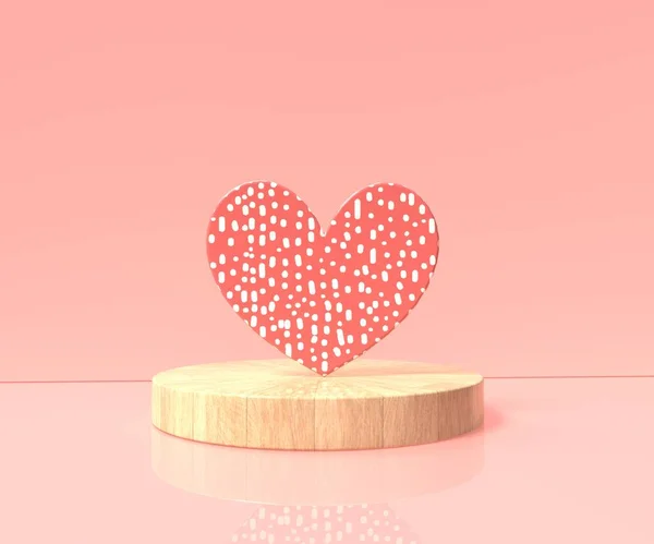 Herz mit Podium - Wertschätzung und Liebesthema — Stockfoto