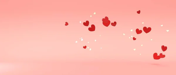 Hjärtan - Värdering och kärlek tema - 3D — Stockfoto