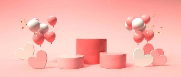 Balonlu kalpler - Takdir ve aşk teması — Stok fotoğraf