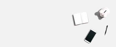 Defterli bir kumbara.