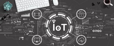Bilgisayar klavyeli IoT teması