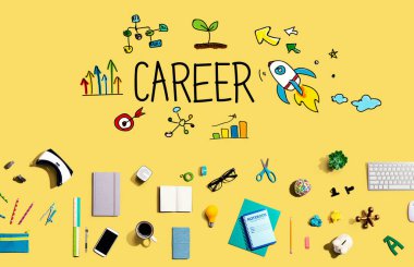 Elektronik aletler ve ofis malzemeleri üzerine kariyer teması