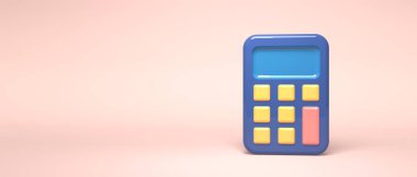 Hesaplayıcı - muhasebe ve finans kavramı - 3D oluşturma