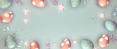 Renkli el süslemesi Paskalya yumurtaları