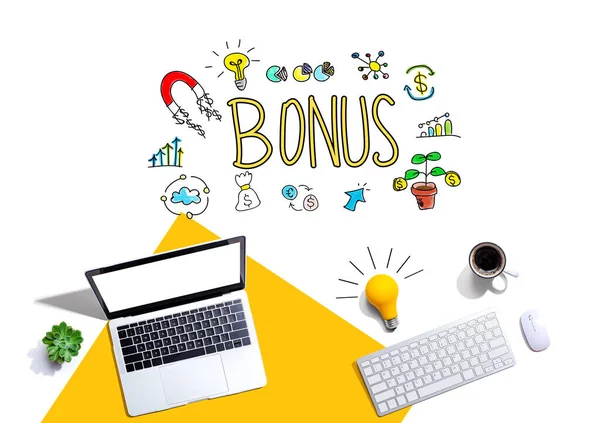 Bilgisayarlar ve bir ampul ile ikramiye