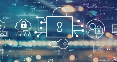 Bulanık şehir ışıklarıyla veri güvenliği kavramı