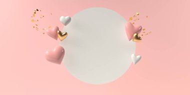 Geometrik şekilli kalpler - Takdir ve aşk teması