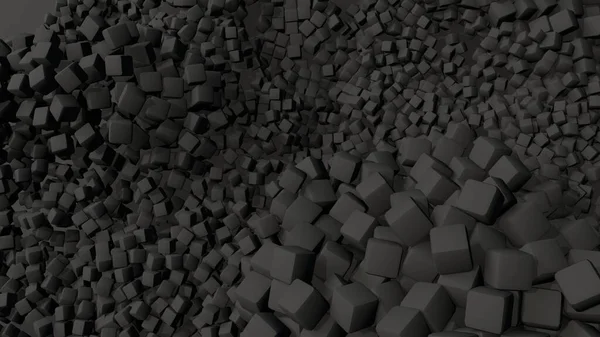 Vierkante blokken abstracte geometrische 3D render achtergrond — Stockfoto