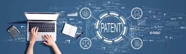 Dizüstü bilgisayar kullanan kişinin patent kavramı