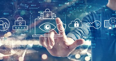 Bulanık şehir geçmişi olan bir adamla veri gizliliği kavramı