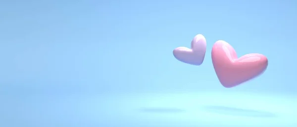 Hearts Appreciation Love Theme Render — Stock Photo, Image