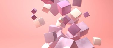 Küplerin farklı boyutlarda 3D oluşturma tasarımı