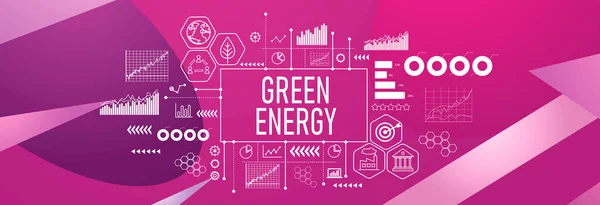 Green Energy Concept Geometric Pattern Background — Foto Stock