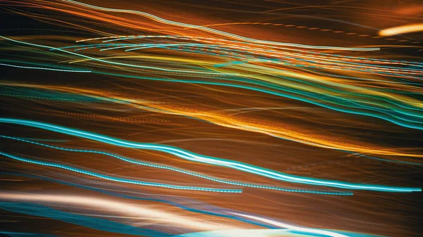 Abstract City Night Lights Illuminated Blurred Urban Background — Stock Fotó