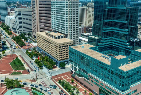 View Baltimore Cityscape Roadways — Fotografia de Stock