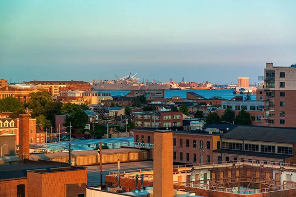View Baltimore Cityscape Twilight — Fotografia de Stock