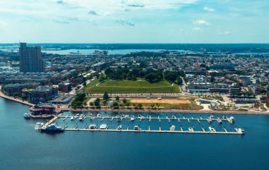View of the Baltimore cityscape and Inner Harbor