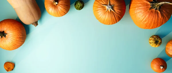 Autumn Pumpkins Harvest Thanksgiving Theme Render — Stock fotografie