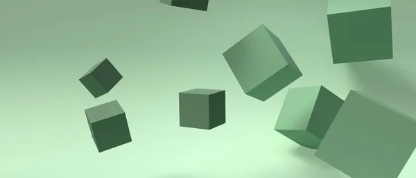 Abstract 3D render illustration of cube shapes