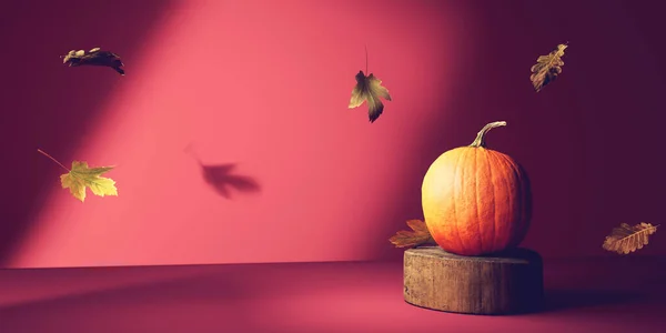 Autumn pumpkins - Harvest and Thanksgiving theme - 3D render
