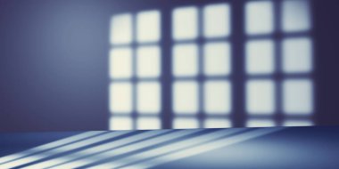 Shadow background of window and room - 3D render