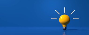 Renkli bir arkaplanda ampul - 3B görüntüleyici