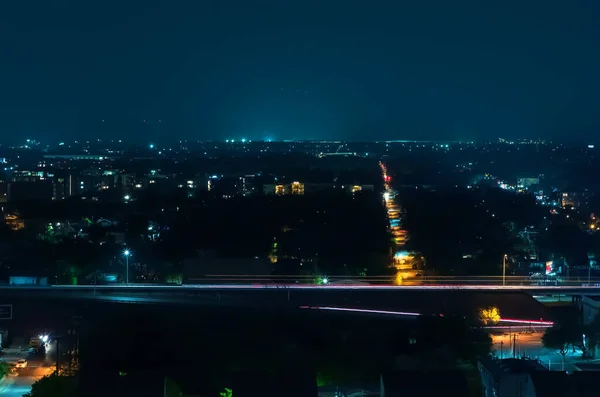 Austin Texas Busy Highways Downtown Night – stockfoto