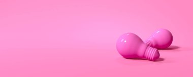 Renkli bir arkaplanda ampul - 3B görüntüleyici