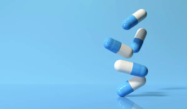 Капсулы Фармацевтической Медицины Тема Здравоохранения Рендеринг — стоковое фото