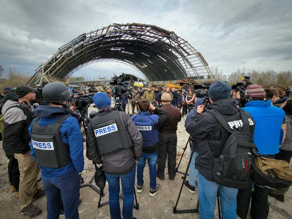 Yok edilen uçak Mriya AN-225 Gostomel, Ukrayna, 2022