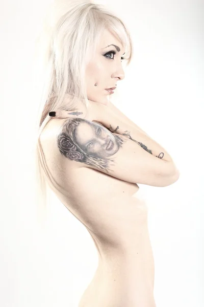 Tattoo girl — Stock Photo, Image