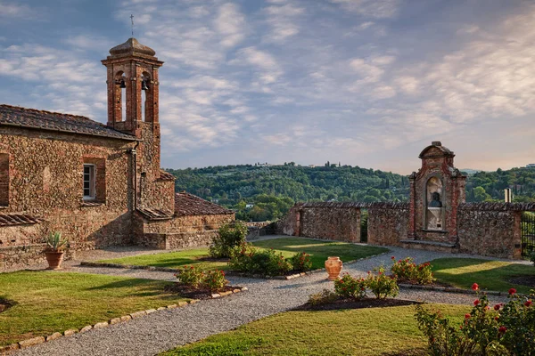 Monte San Savino Arezzo Toskana Italien Blick Auf Den Garten — Stockfoto