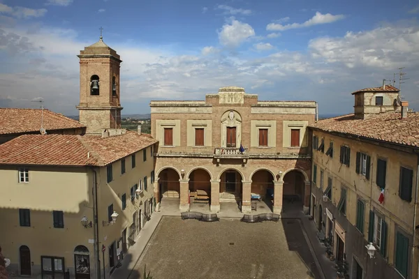 Lari Casciana Terme Pisa Toscane Italië Het Centrale Plein Piazza — Stockfoto