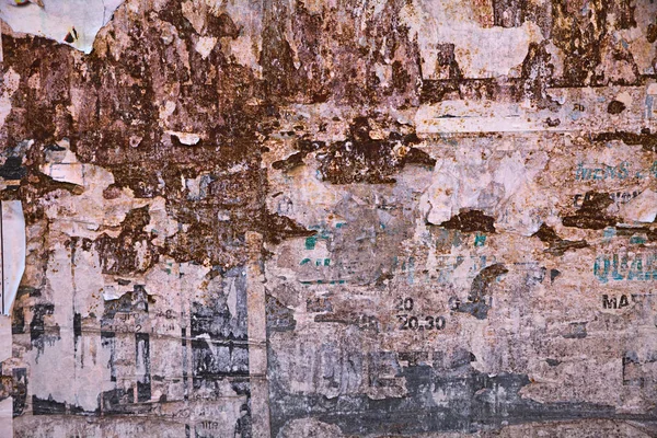 Grunge Ripped Poster Background Texture Torn Advertisement Old Rusty Billboard — Stock Photo, Image