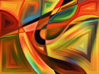 Uçak bölümü serisi. Sanat, resim, tasarım ve eğitim konularında soyut biçimlerin ve şekillerin düzenlenmesi