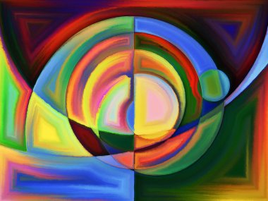 Uçak bölümü serisi. Sanat, resim, tasarım ve eğitim projeleri için bir zemin olarak soyut biçimlerin ve şekillerin kompozisyonu