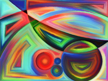 Uçak bölümü serisi. Sanat, resim, tasarım ve eğitim konularında bir metafor olarak soyut biçimlerden ve şekilden oluşan tasarım