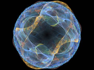 Grafik tasarım ve sanatta kullanılmak üzere karmaşık fraktal desenlerin yüksek çözünürlüklü çizimi