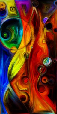 Çağdaş sanat konularındaki çember ve eğrilerin soyut arkaplanı