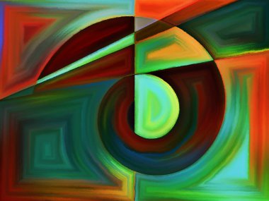 Yaşam formları serisi. Sanat, resim, tasarım ve eğitim konularındaki soyut biçimler ve şekillerin kompozisyonu