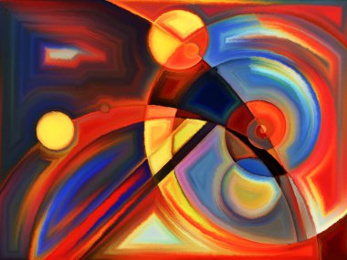 Yaşam formları serisi. Sanat, resim, tasarım ve eğitim konularındaki soyut biçimler ve şekillerin etkileşimi