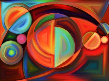 Yaşam formları serisi. Sanat, resim, tasarım ve eğitim konularındaki soyut biçimler ve şekillerin etkileşimi