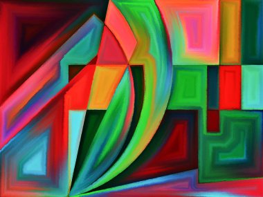 Yaşam formları serisi. Sanat, resim, tasarım ve eğitim konularındaki soyut biçimler ve şekillerin etkileşimi