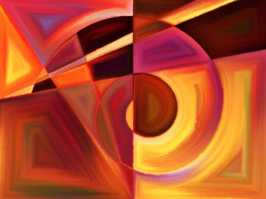 Yaşam formları serisi. Sanat, resim, tasarım ve eğitim konularındaki soyut biçimler ve şekillerin etkileşimi