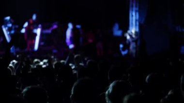 Anonim kalabalık bir konserde