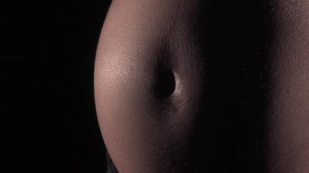 Pregnant women's belly — Stock Video