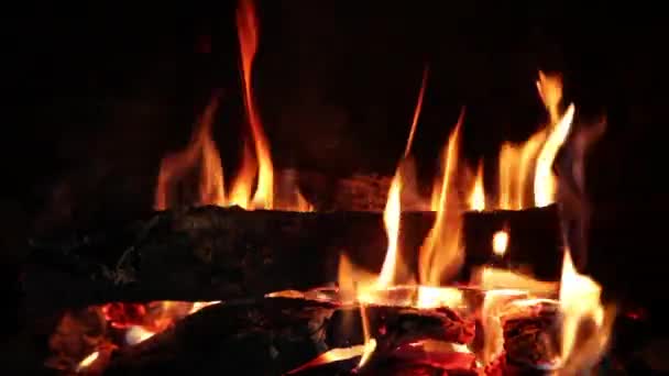 Fireplace flames — Stock Video