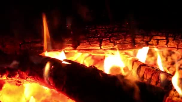 Fireplace flames — Stock Video